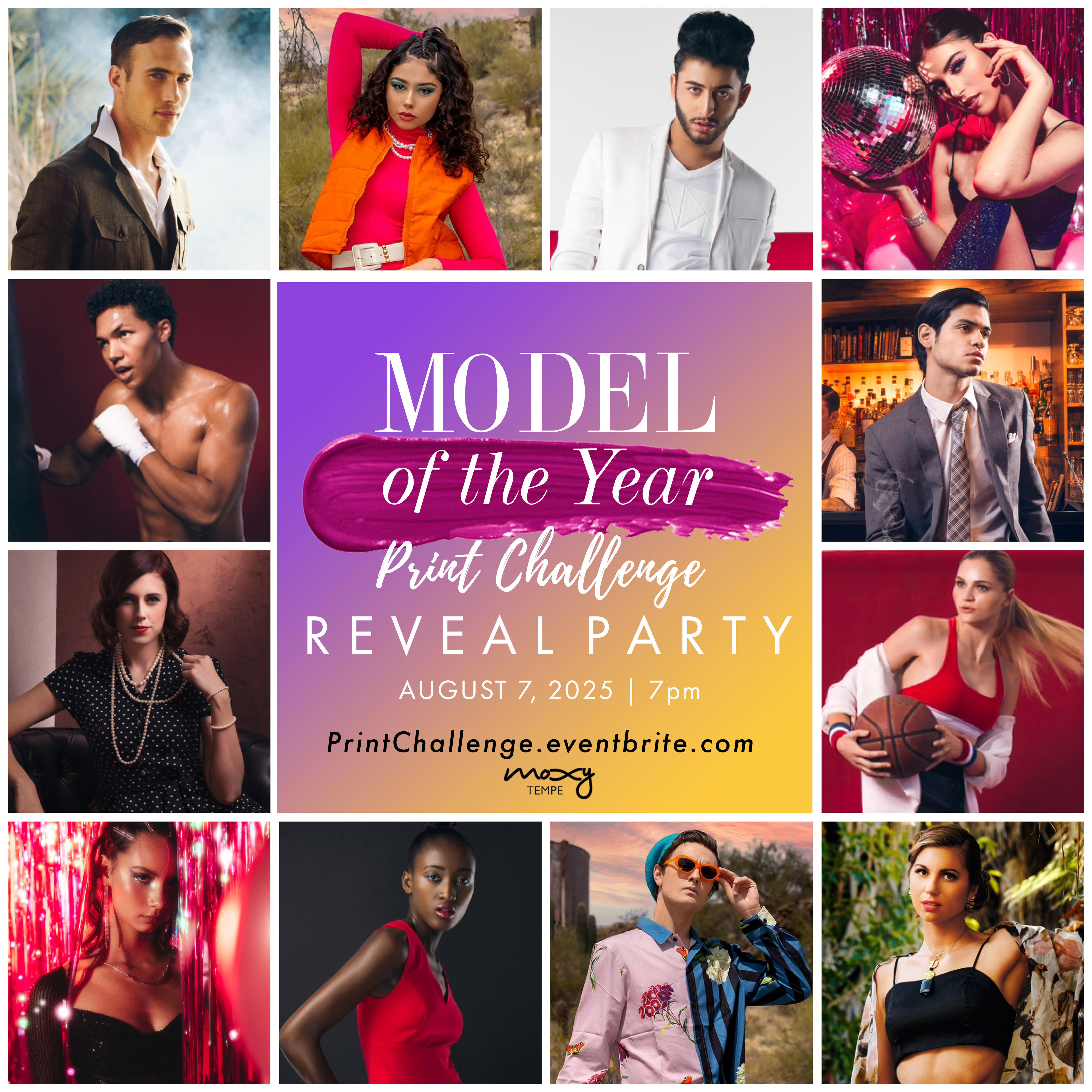 Model of the year Print Challenge Reveal Party 